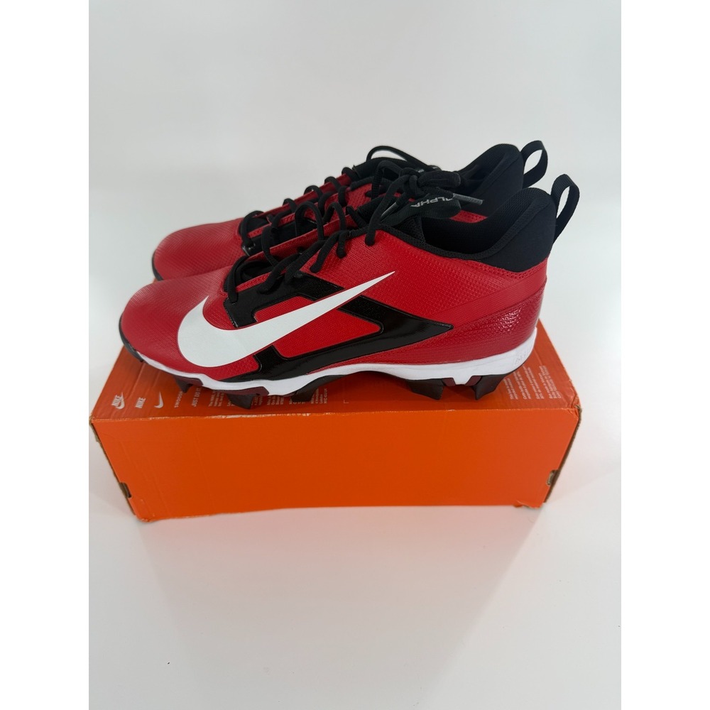 New Men's Nike Alpha Menace 4 Shark Football Cleats FN0028-600 Size 11.5 Red